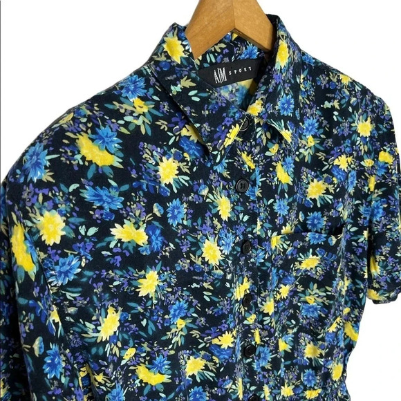 Vintage 90s Floral Print Collared Short Sleeve Romper Jumpsuit Playsuit - Picture 4 of 10